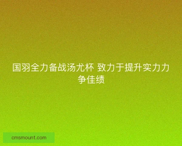 国羽全力备战汤尤杯 致力于提升实力力争佳绩