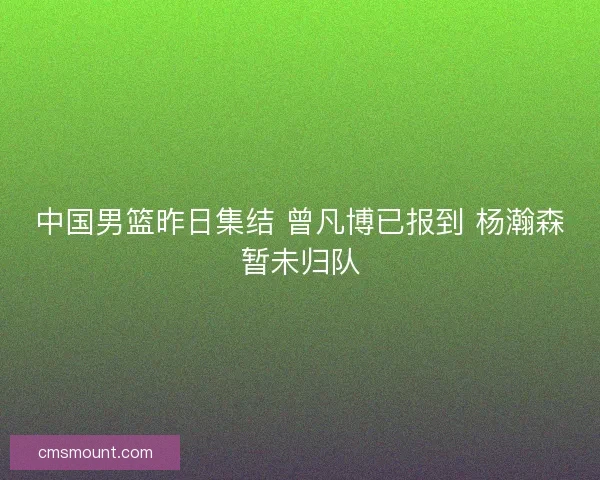 中国男篮昨日集结 曾凡博已报到 杨瀚森暂未归队
